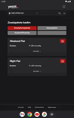 yesss! Der Mobilfunk-Diskonter android App screenshot 7